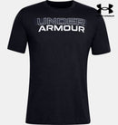 Mens Ua Blurry Logo Wordmark Short Sleeve