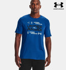 Mens Ua Grid Short Sleeve - Blue