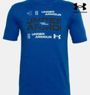 Mens Ua Grid Short Sleeve - Blue